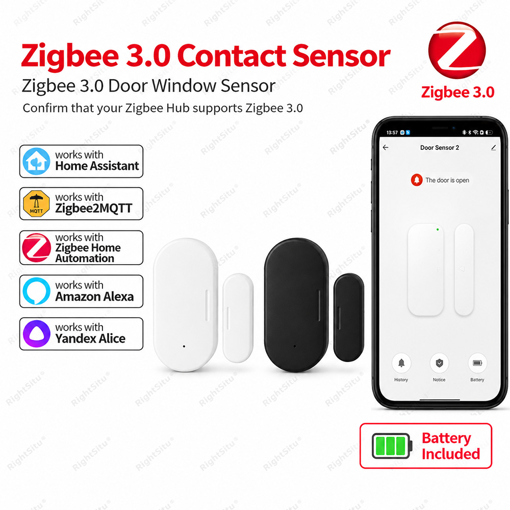 Smart Home Hub - Zigbee 3.0 Door Window Sensor Contact