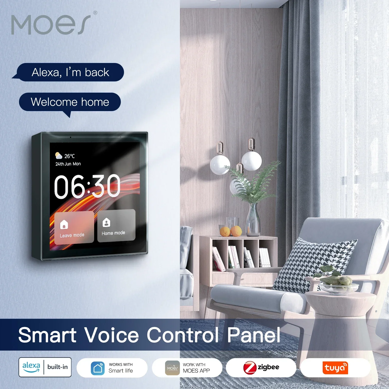 Smart Home Zentrale Display - MOES Tuya wifi Multi-functional Touch Screen