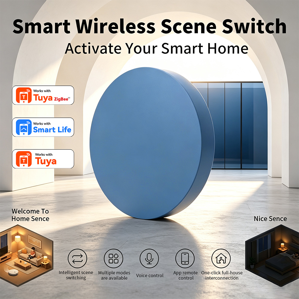Smart Home Matter - Zigbee Smart Scene Push Button Compatible