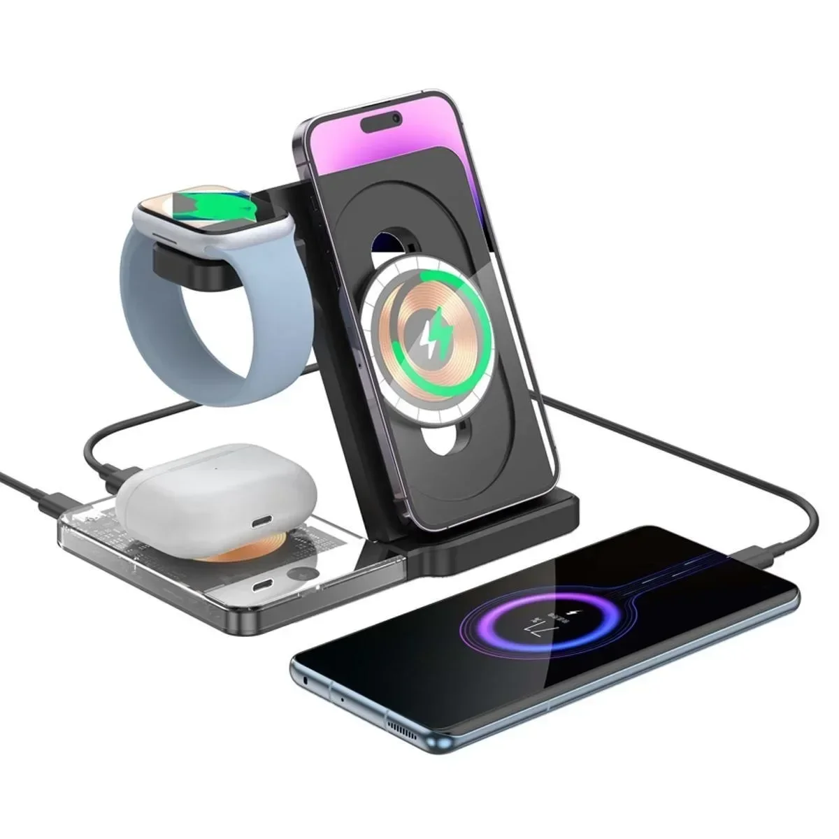 Smart Home Matter - 15W MagSafe Compatible Wireless Charger Stand