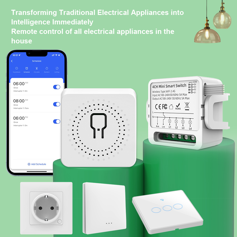 Tuya WiFi Smart Switch 1/2/3/4 - огляд і ціна Smart Home Voice Control
