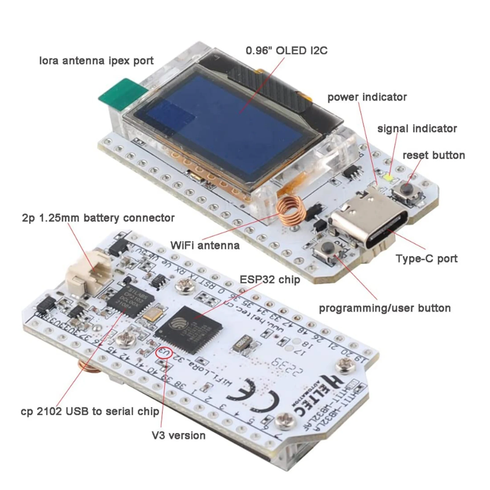 WIFI Lora Kit 32 V3 915MHz ESP - огляд і ціна Smart Home Kit For Arduino