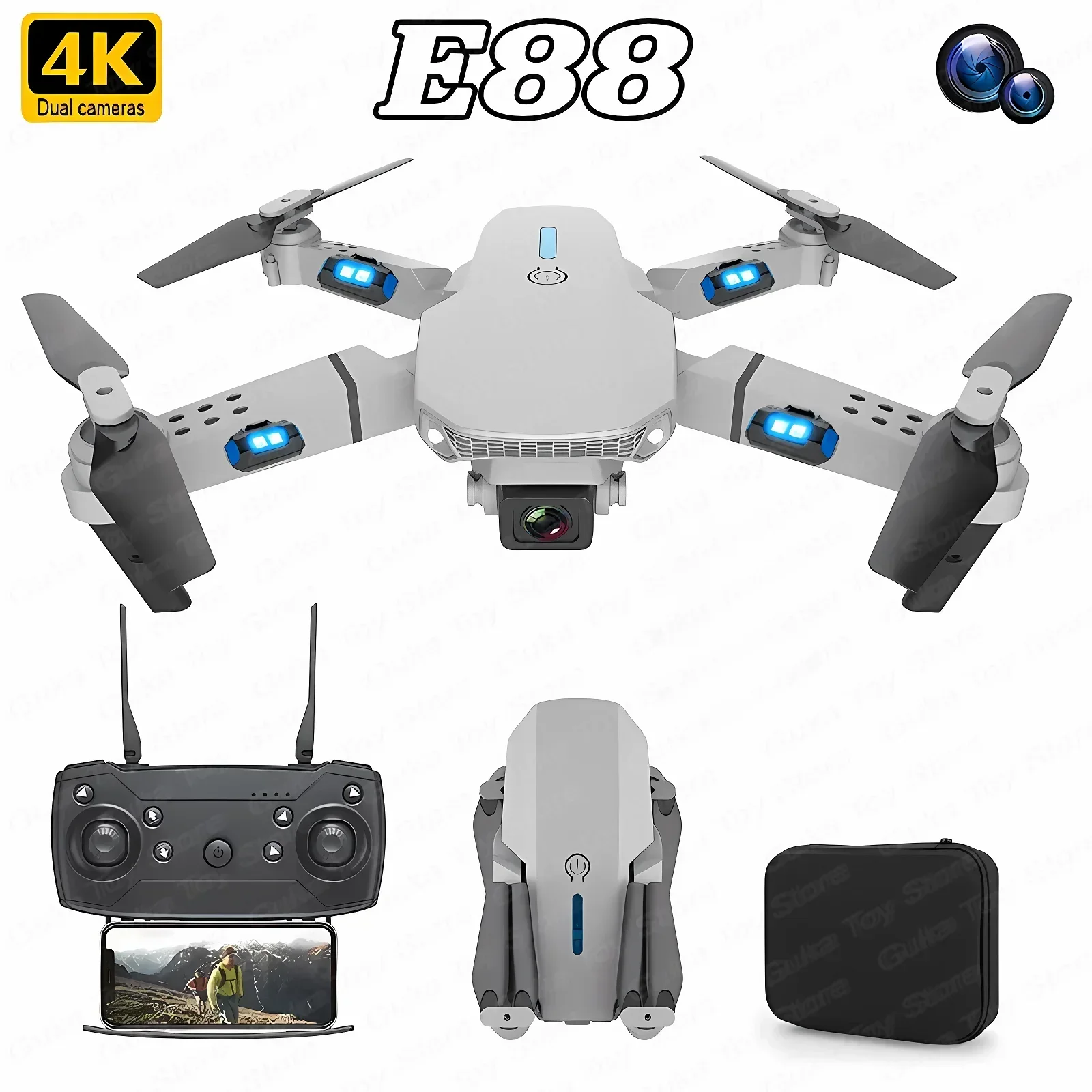 E88 Pro WIFI FPV Drone Wide An - огляд і ціна Smart Home Camera