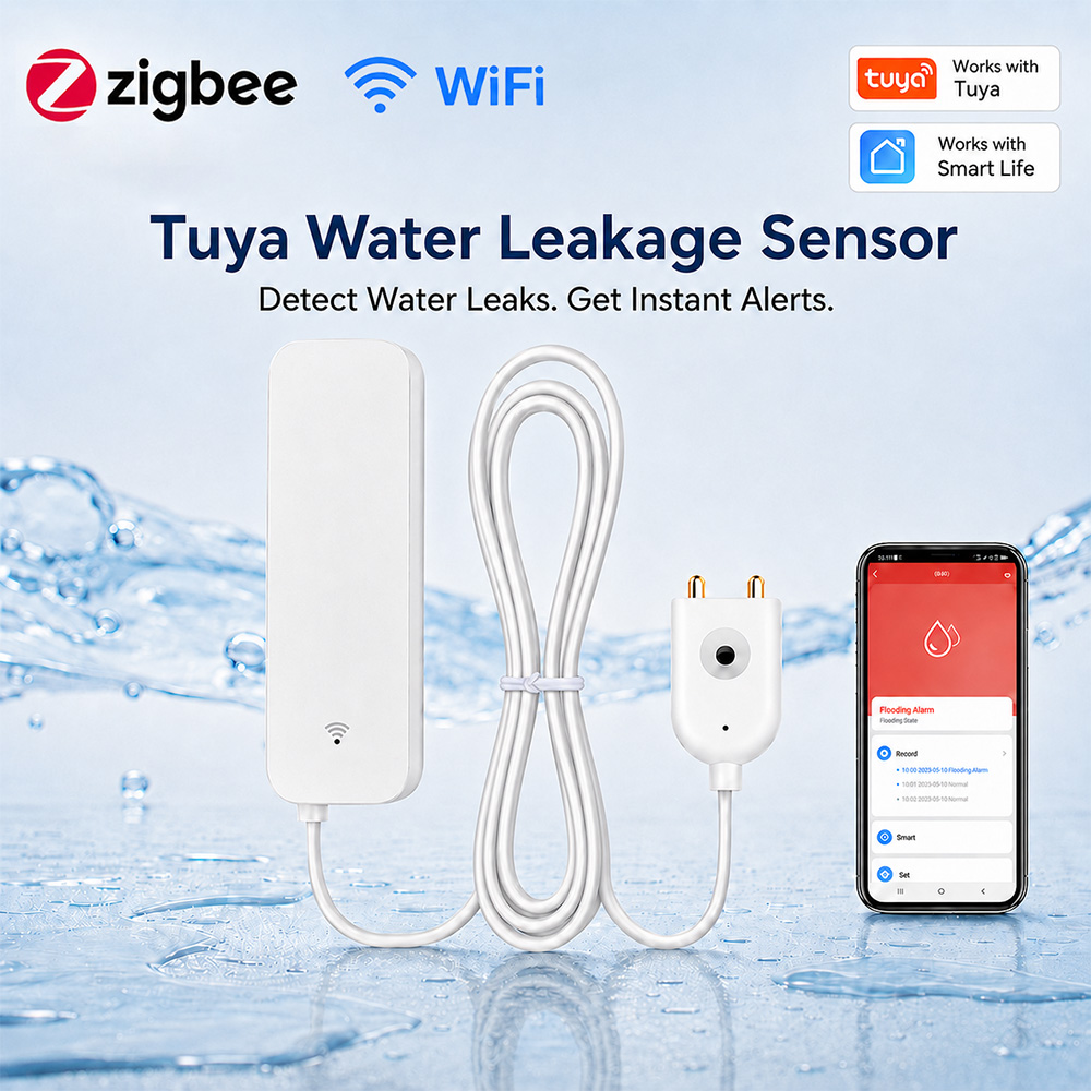 ZigBee WiFi Water Leak Sensor  - огляд і ціна Smart Home Matter