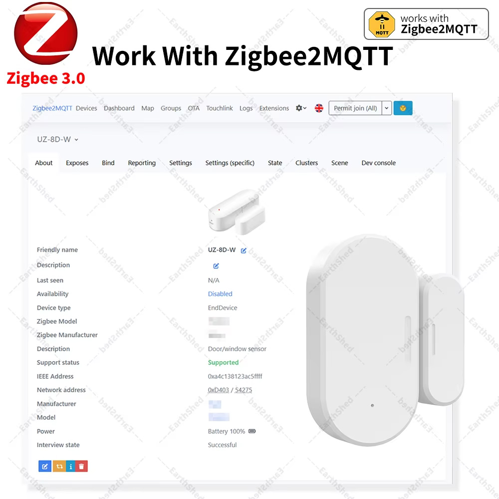 Zigbee 3.0 Door Window Sensor  - огляд і ціна Smart Home Hub