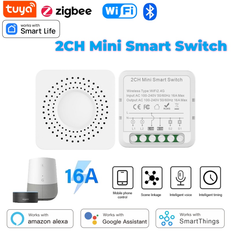 Tuya Mini Smart Switch WiFi 1- - огляд і ціна Smart Home Voice Control