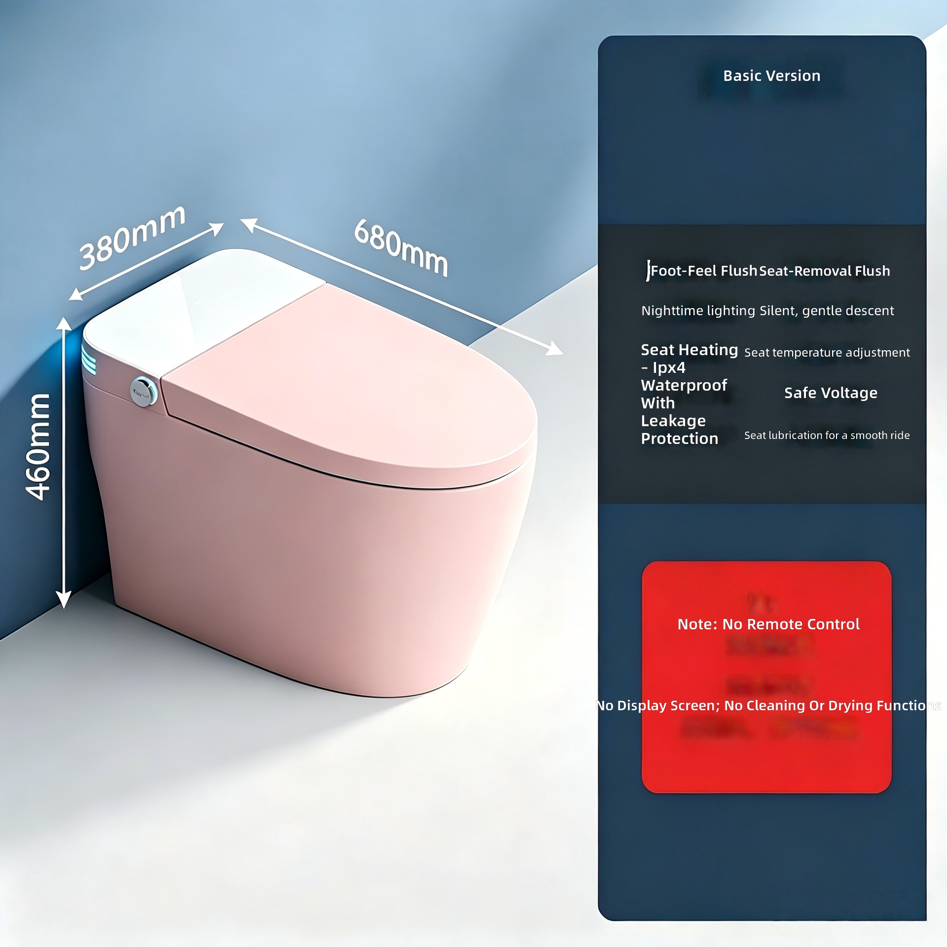 Smart Toilet, Pink, All-in-1 A - огляд і ціна Smart Home